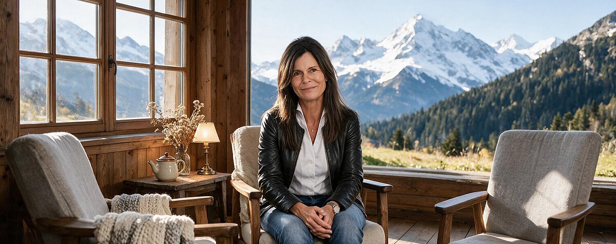 Diana Nickel in der Sitzgruppe ihres Coachingraums